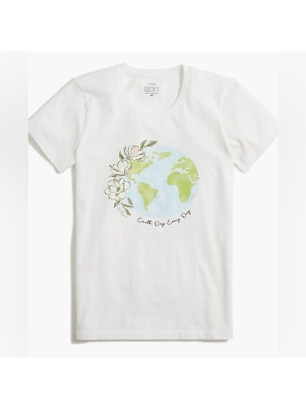 J Crew Earth Day Graphic Collector Tee Size XS